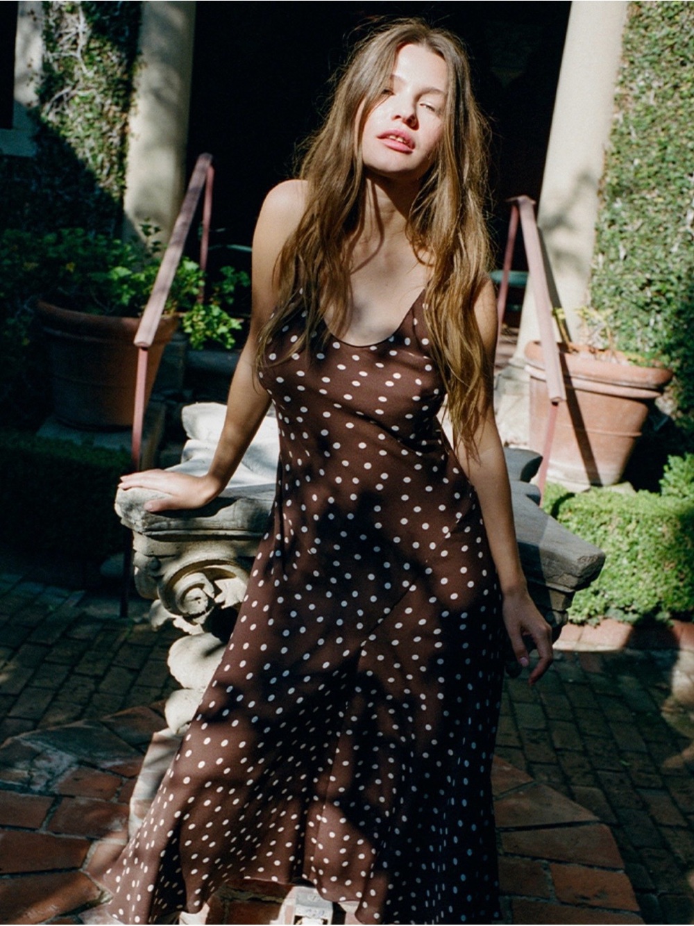 Realisation Par The Ellery Brown Polka Dot Maxi Dress - Picture 7 of 10